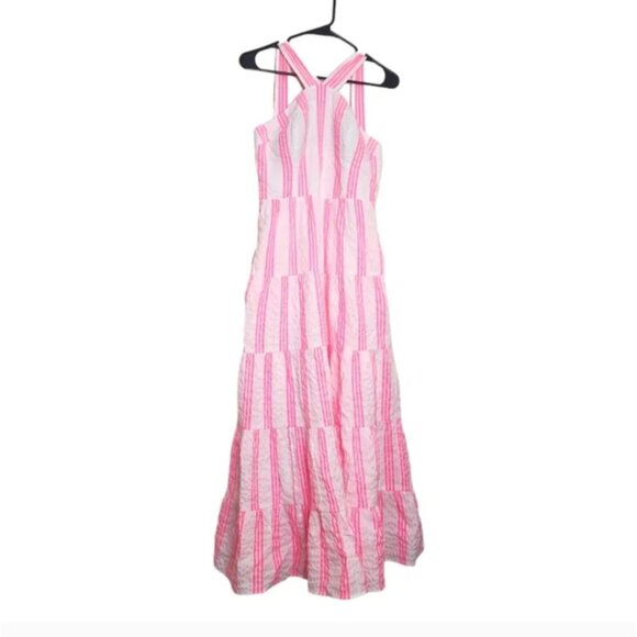 Lilly Pulitzer Jenette Striped Halter Maxi Dress Sails & Stripes Womens Size 2 - Picture 7 of 16